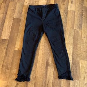 Size 9 Cello black jeans! With fringe!
